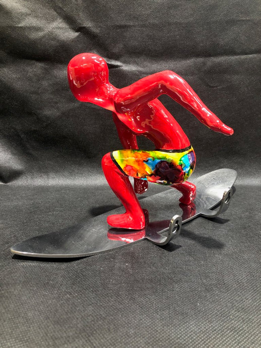 Ancizar Marin Kneeling Surfer - Red