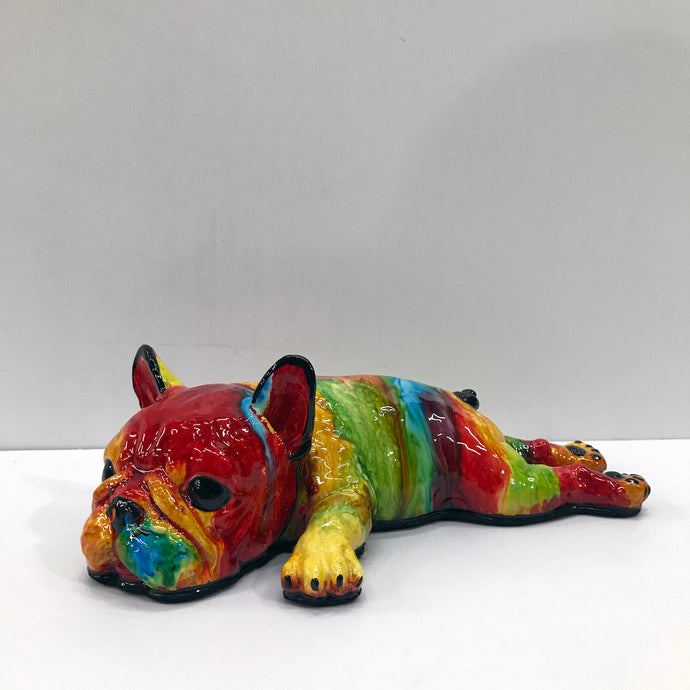 Ancizar Marin Frenchie on Stomach - Rainbow Swirl