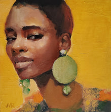 June Valentine Ruppe "Brown Eyes" Original Painting