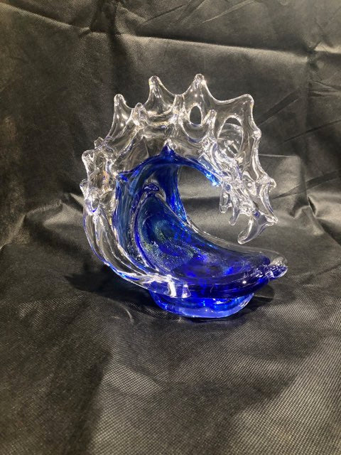 David Wight Glass Wave - Small Colbalt