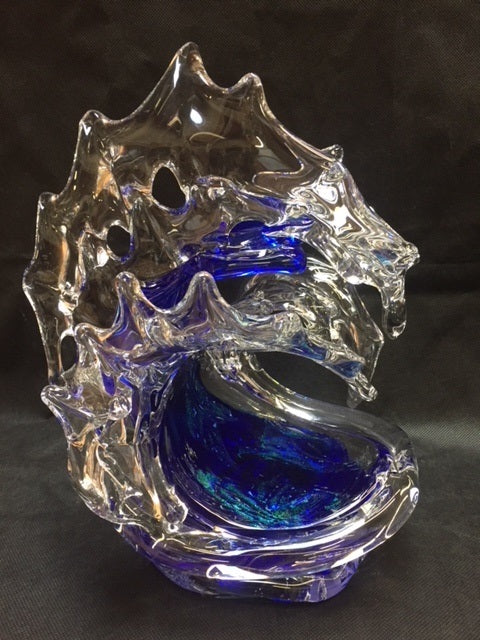 David Wight Glass Wave - Double Tsunami Cobalt
