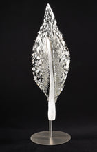 Nic McGuire "Feather - Black And Silver" Hand-blown Glass