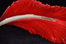 Nic McGuire "Feather - Electric Carmine" Hand-blown Glass