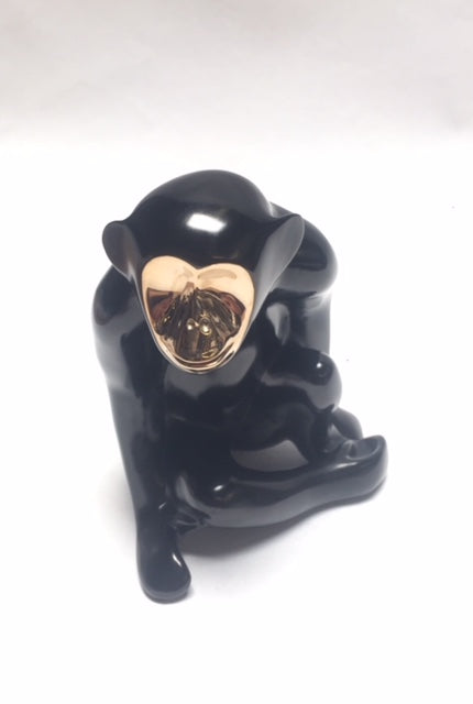 Loet Vanderveen Chimp (Black) Sculpture
