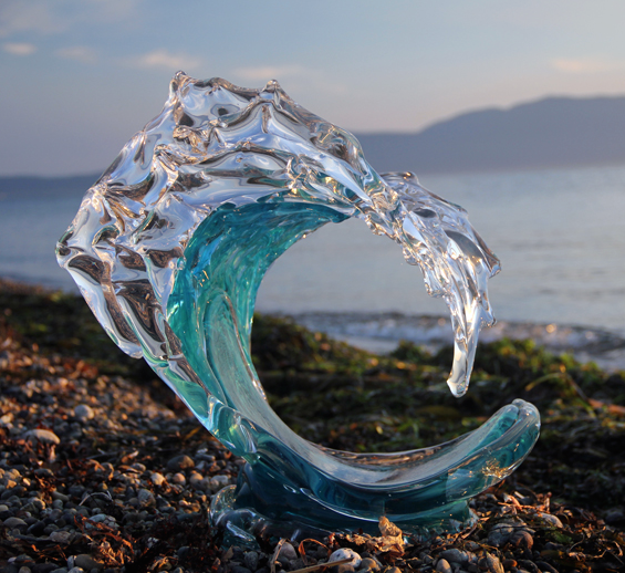 David Wight Glass Wave - Tsunami Turquoise