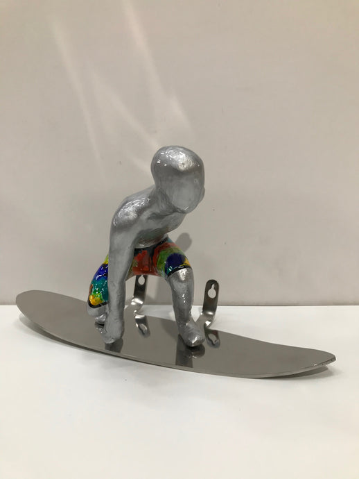 Ancizar Marin Squatting Surfer - Silver